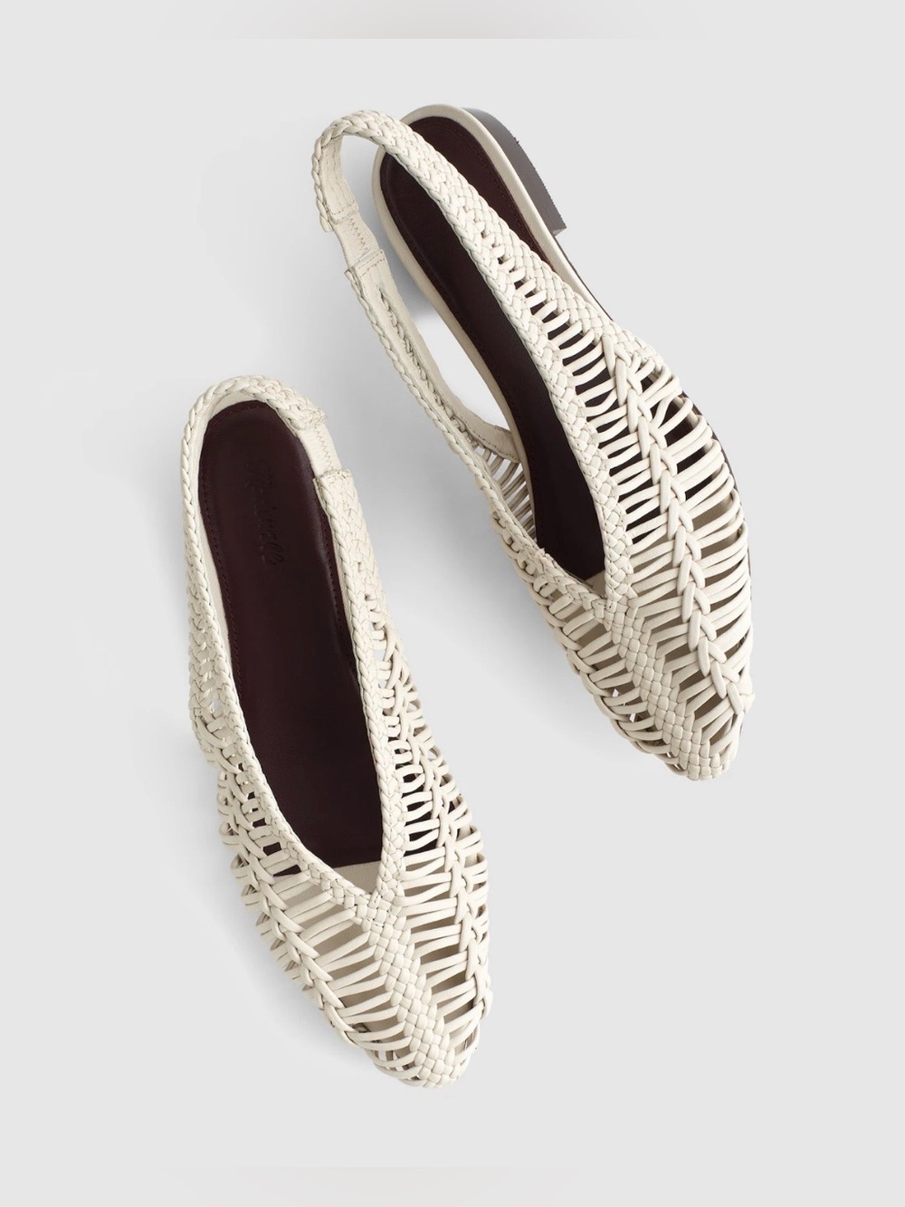 NEW Madewell The Harpor Slingback Flat NZ708 vintage muslin leather size 8 $148